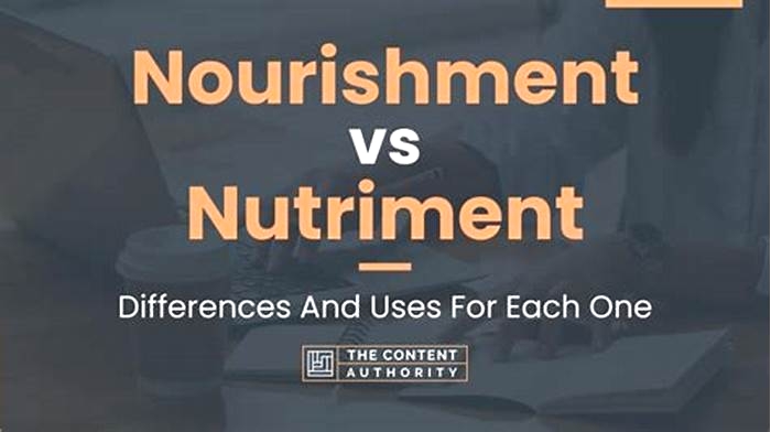 What is the difference between nutriment and nourishment