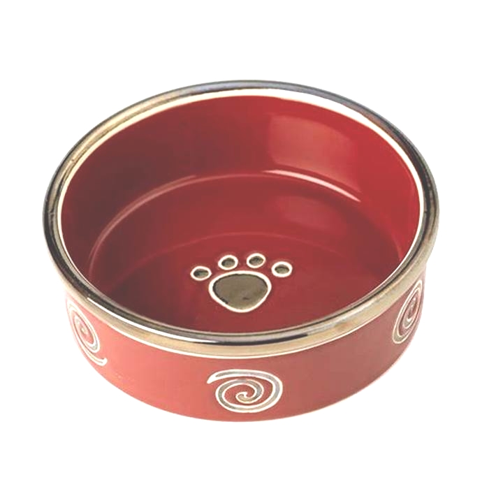 Why do dog bowls have swirls